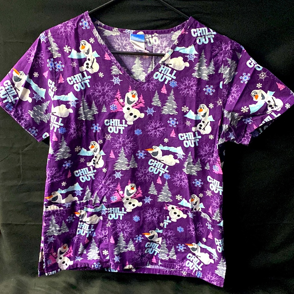 Disney Olaf Scrub Shirt, SIZE: XS